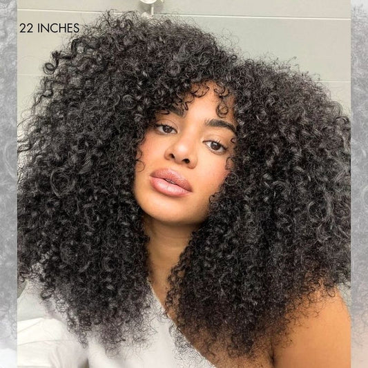 Kinky Curly V Part Wig Human Hair Deep Wave Glueless V Part Wigs Human Hair Black Water Wave Brazilian Human Hair wigs For Women