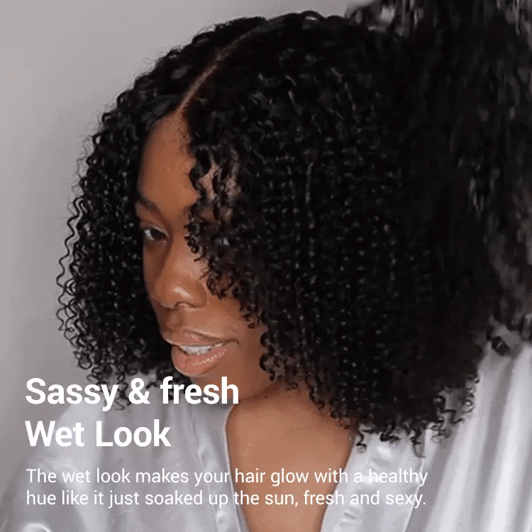 Glueless Kinky Curly V Part Wig Human Hair No Lace Wig Deep Wave Frontal Wig Water Wave Human Hair Wig Brazilian Hair For Women