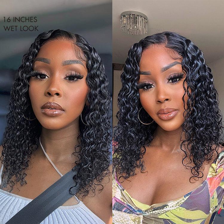 3In1 glueless wig free shippin Kinky Curly Wig Hair Black Wig Full Machine No Lace flip over half Wig Human Hair Brazilian Hair